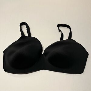 Cacique Bra Black Lightly lined T shirt 46DDD No wire